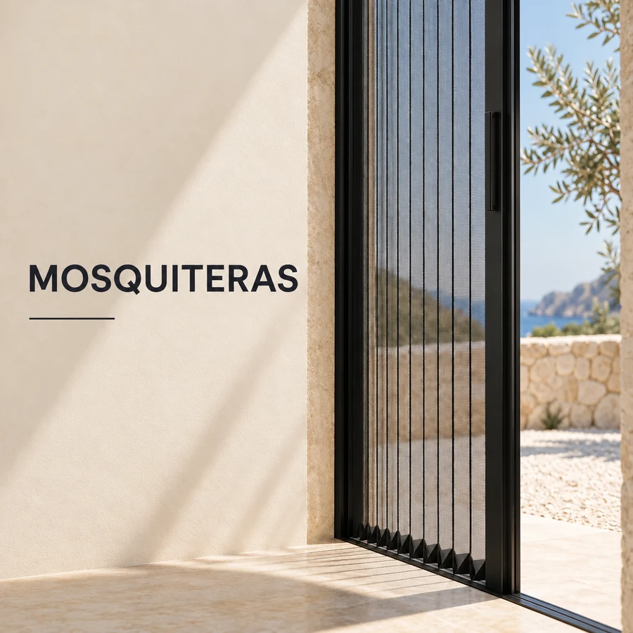 Mosquitera plisada con perfilería de aluminio GALCA